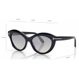 Tom Ford - Occhiali da Sole Toni - Occhiali da Sole Ovali - Nero Fumo - Occhiali da Sole - Tom Ford Eyewear