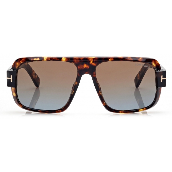 Tom Ford - Occhiali da Sole Turner - Occhiali da Sole Squadrati - Havana Scuro - Occhiali da Sole - Tom Ford Eyewear