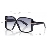 Tom Ford - Occhiali da Sole Yvonne - Occhiali da Sole Oversize - Nero - Occhiali da Sole - Tom Ford Eyewear