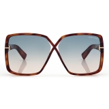 Tom Ford - Occhiali da Sole Yvonne - Occhiali da Sole Oversize - Havana Bionda - Occhiali da Sole - Tom Ford Eyewear