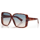 Tom Ford - Occhiali da Sole Yvonne - Occhiali da Sole Oversize - Havana Bionda - Occhiali da Sole - Tom Ford Eyewear