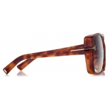 Tom Ford - Yvonne Sunglasses - Oversized Sunglasses - Blonde Havana - Sunglasses - Tom Ford Eyewear