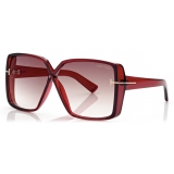 Tom Ford - Yvonne Sunglasses - Oversized Sunglasses - Red - Sunglasses - Tom Ford Eyewear