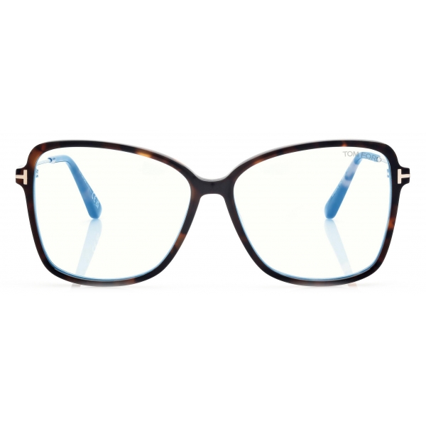 Tom Ford - Blue Block Butterfly Optical Glasses - Dark Havana - Optical Glasses - Tom Ford Eyewear