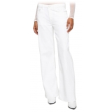 Dondup - Regular Waist Straight Leg Jeans - White - Trousers - Luxury Exclusive Collection