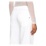 Dondup - Regular Waist Straight Leg Jeans - White - Trousers - Luxury Exclusive Collection