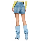 Dondup - Shorts with Frayed Bottom - Blue - Trousers - Luxury Exclusive Collection