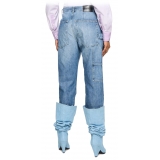Dondup - Jeans Straight Carrot Fit - Blu - Pantalone - Luxury Exclusive Collection