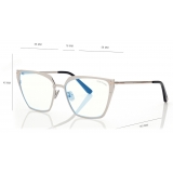 Tom Ford - Occhiali da Vista Blue Block a Farfalla - Palladio - Occhiali da Vista - Tom Ford Eyewear