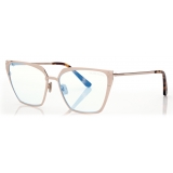 Tom Ford - Occhiali da Vista Blue Block a Farfalla - Oro - Occhiali da Vista - Tom Ford Eyewear