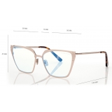 Tom Ford - Occhiali da Vista Blue Block a Farfalla - Oro - Occhiali da Vista - Tom Ford Eyewear