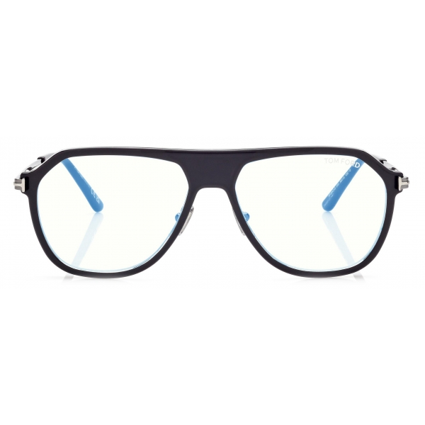 Tom Ford - Blue Block Pilot Optical Glasses - Red Havana - Optical Glasses - Tom Ford Eyewear