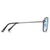 Tom Ford - Blue Block Pilot Optical Glasses - Red Havana - Optical Glasses - Tom Ford Eyewear