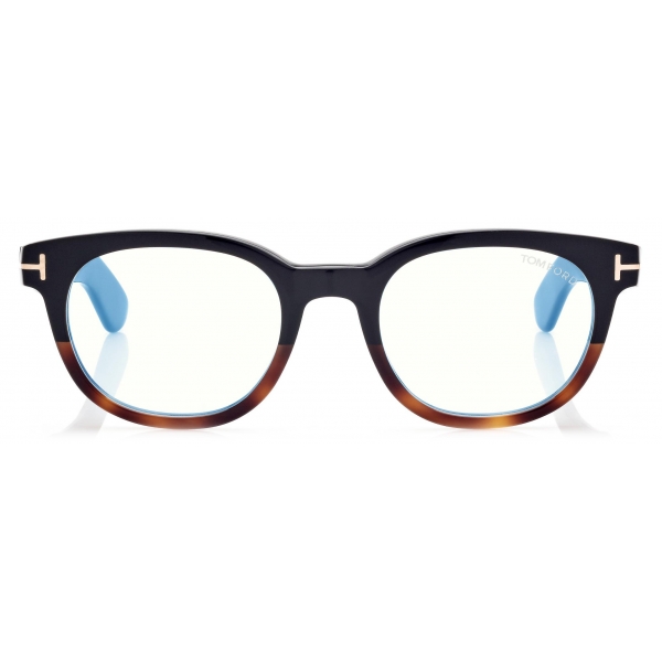 Tom Ford - Blue Block Round Optical Glasses - Black - Optical Glasses - Tom Ford Eyewear