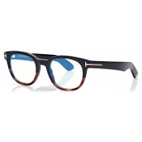 Tom Ford - Blue Block Round Optical Glasses - Black - Optical Glasses - Tom Ford Eyewear