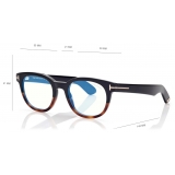 Tom Ford - Occhiali da Vista Rotondi Blue Block - Nero - Occhiali da Vista - Tom Ford Eyewear