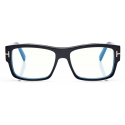 Tom Ford - Blue Block Square Optical Glasses - Black - Optical Glasses - Tom Ford Eyewear