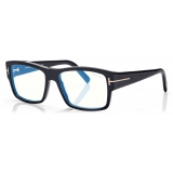 Tom Ford - Blue Block Square Optical Glasses - Black - Optical Glasses - Tom Ford Eyewear