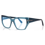 Tom Ford - Occhiali da Vista Quadrati Blue Block - Blu - Occhiali da Vista - Tom Ford Eyewear