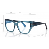 Tom Ford - Occhiali da Vista Quadrati Blue Block - Blu - Occhiali da Vista - Tom Ford Eyewear