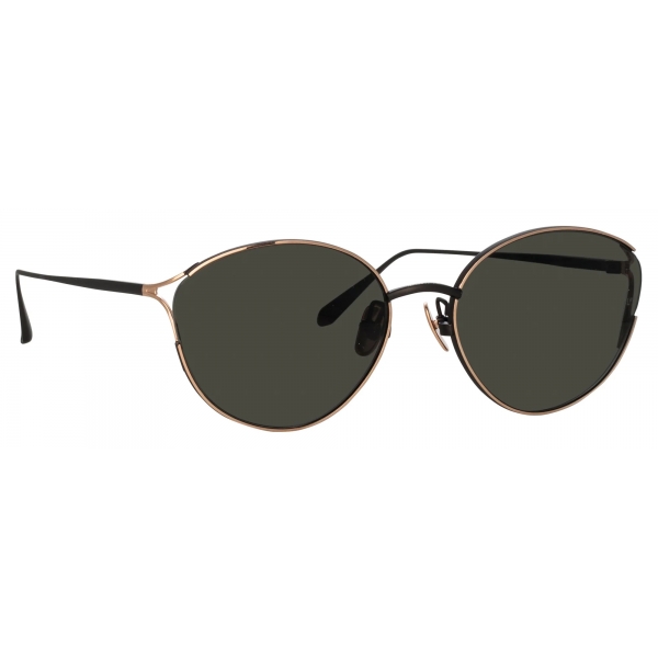 Linda Farrow - Fielder Cat Eye Sunglasses in Matt Nickel - LFL1455C1SUN - Linda Farrow Eyewear