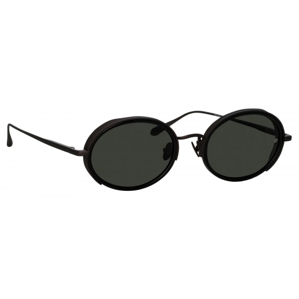 Linda Farrow - Finn Oval Sunglasses in Nickel - LFL1413C2SUN - Linda Farrow Eyewear