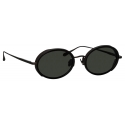Linda Farrow - Finn Oval Sunglasses in Nickel - LFL1413C2SUN - Linda Farrow Eyewear