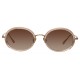 Linda Farrow - Finn Oval Sunglasses in Rose Gold - LFL1413C3SUN - Linda Farrow Eyewear