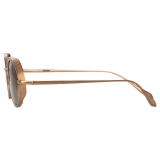 Linda Farrow - Finn Oval Sunglasses in Rose Gold - LFL1413C3SUN - Linda Farrow Eyewear