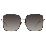 Linda Farrow - Hina Square Sunglasses in Black - LFL1458C1SUN - Linda Farrow Eyewear