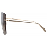 Linda Farrow - Hina Square Sunglasses in Brown - LFL1458C3SUN - Linda Farrow Eyewear