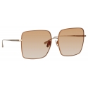 Linda Farrow - Hina Square Sunglasses in Tobacco - LFL1458C2SUN - Linda Farrow Eyewear