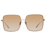 Linda Farrow - Hina Square Sunglasses in Tobacco - LFL1458C2SUN - Linda Farrow Eyewear