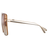 Linda Farrow - Hina Square Sunglasses in Tobacco - LFL1458C2SUN - Linda Farrow Eyewear