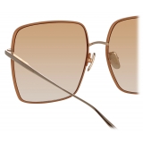 Linda Farrow - Hina Square Sunglasses in Tobacco - LFL1458C2SUN - Linda Farrow Eyewear