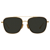 Linda Farrow - Jarvis Aviator Sunglasses in Black - LFL1441C1SUN - Linda Farrow Eyewear