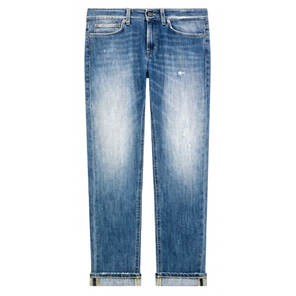 Dondup - Tapered Leg Stretch Jeans - Blue - Trousers - Luxury Exclusive Collection