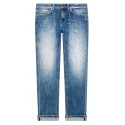 Dondup - Tapered Leg Stretch Jeans - Blue - Trousers - Luxury Exclusive Collection