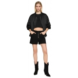 Dondup - Cropped T-shirt with Beaded Detail - Black - T-shirt - Luxury Exclusive Collection