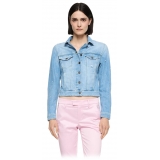 Dondup - Denim Jacket with Application Detail - Blue - Jacket - Luxury Exclusive Collection