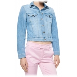 Dondup - Denim Jacket with Application Detail - Blue - Jacket - Luxury Exclusive Collection