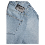 Dondup -  Jeans Cropped in Tela Non Slavata - Blu - Pantalone - Luxury Exclusive Collection