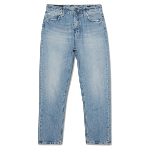 Dondup -  Jeans Cropped in Tela Non Slavata - Blu - Pantalone - Luxury Exclusive Collection