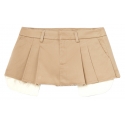 Dondup - Low Waist Short Short Skirt - Beige - Skirt - Luxury Exclusive Collection