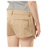 Dondup - Low Waist Short Short Skirt - Beige - Skirt - Luxury Exclusive Collection