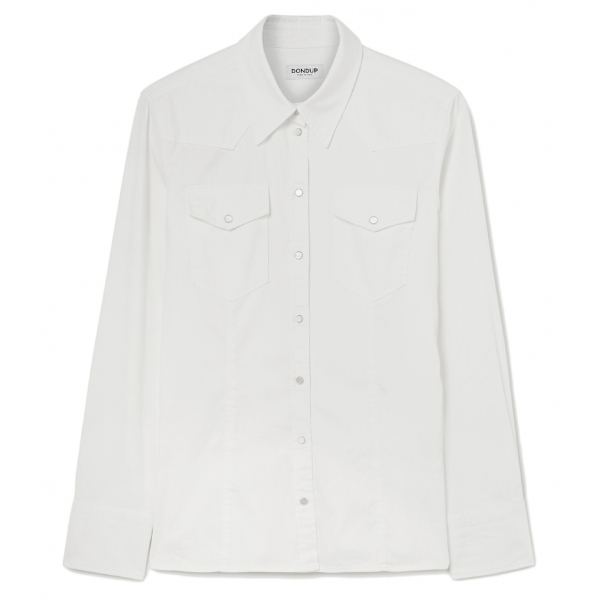 Dondup - Cotton Western Shirt - White - Shirt - Luxury Exclusive Collection