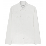 Dondup - Camicia Modello Western in Cotone - Bianco - Camicia - Luxury Exclusive Collection