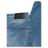 Dondup - Washed Canvas Trumpet Jeans - Blue - Trousers - Luxury Exclusive Collection