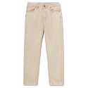 Dondup -  Jeans Cropped in Tela Slavata - Beige - Pantalone - Luxury Exclusive Collection