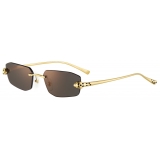 Cartier - Rettangolare - Oro Lenti Grigio - Panthère de Cartier Collection - Occhiali da Sole - Cartier Eyewear